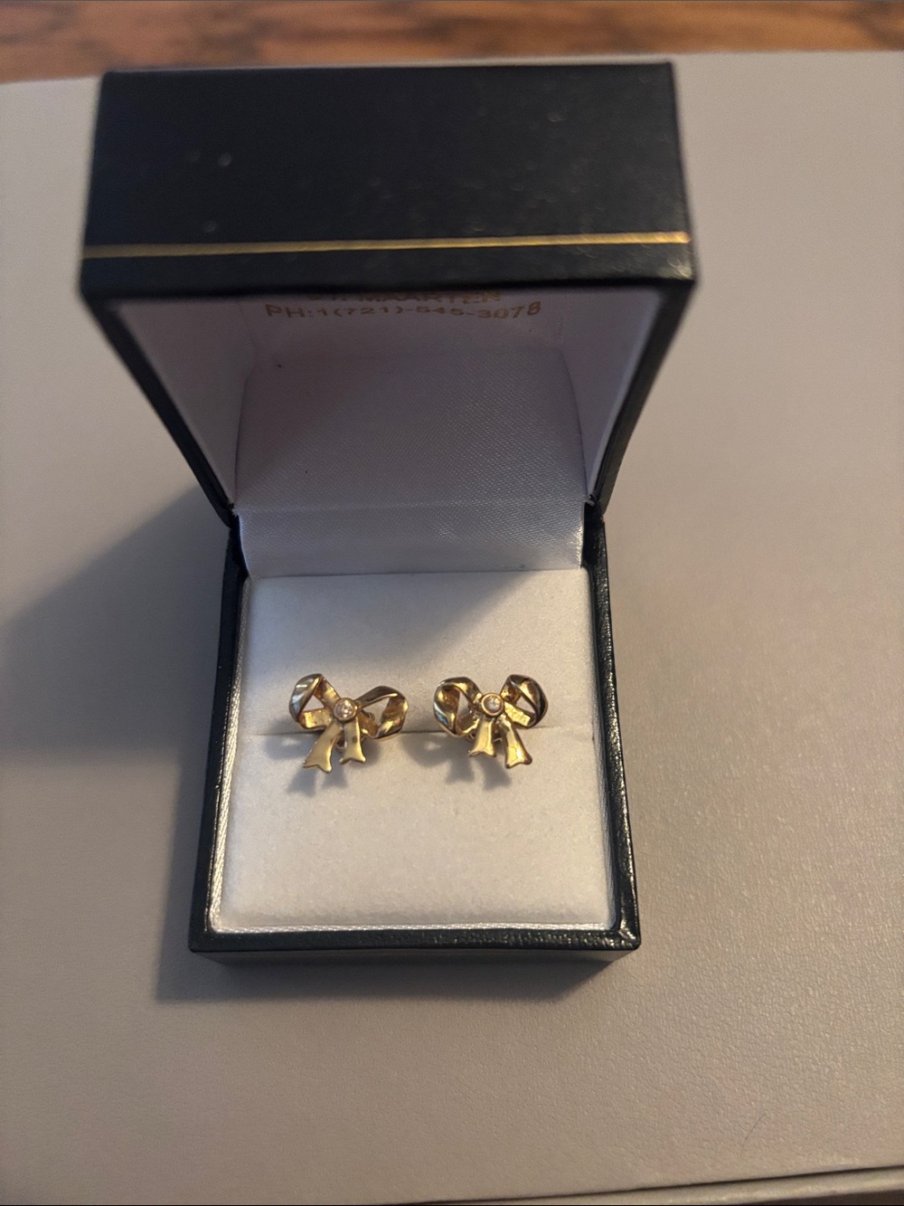 Juicy Couture Gold Bow Stud Earrings